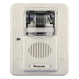 Sirena Estrobo / 24 Vcd / Multi-Candela 15-110 cd / Montaje en Pared / 5.0 x 4.5 x 2.5 pulgadas / Color Blanco