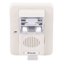 Sirena Estrobo / 24 Vcd / Multi-Candela 15-110 cd / Montaje en Pared / 5.0 x 4.5 x 2.5 pulgadas / Color Blanco