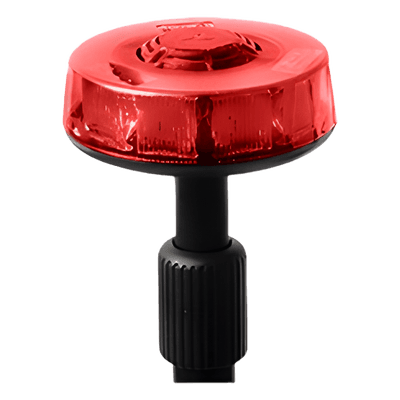 Luz telescópica trasera / Mástil 3 secciones / 15 LEDs Solaris / 12W / 12VCC / Domo rojo policarbonato