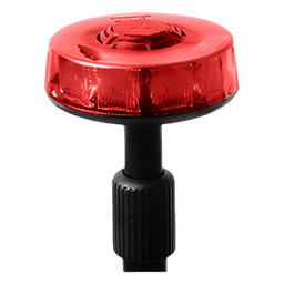 Luz telescópica trasera / Mástil 3 secciones / 15 LEDs Solaris / 12W / 12VCC / Domo rojo policarbonato