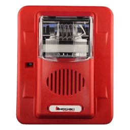 Sirena Estrobo, 12 Vcd, Multi-Candela 15 hasta 110 cd, Montaje En Pared, Color Rojo, Serie HEC3 (0500-05980) Hochiki
