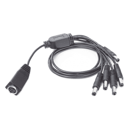 Cable con 5 Vías para Alimentar 4 Cámaras TurboHD y DVR TurboHD Epcom / Hikvision
