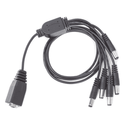 Cable con 5 Vías para Alimentar 4 Cámaras TurboHD y DVR TurboHD Epcom / Hikvision