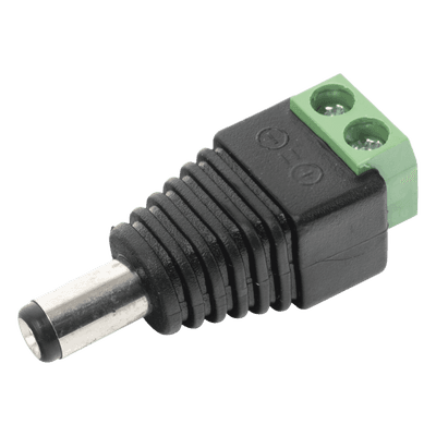 Adaptador Macho Tipo Jack de 3.5 mm (0.14 Pulgadas) Polarizado de 12 Vcc / Terminales Tipo Tornillo / Polarizado (+/-) / Ideal para Cámaras de Video Vigilancia