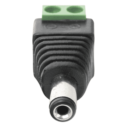 Adaptador Macho Tipo Jack de 3.5 mm (0.14 Pulgadas) Polarizado de 12 Vcc / Terminales Tipo Tornillo / Polarizado (+/-) / Ideal para Cámaras de Video Vigilancia