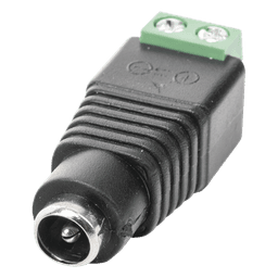 Adaptador Hembra Tipo Jack de 3.5 mm Polarizado de 12 Vcc / Terminales Tipo Tornillo / Polarizado (+/-) / Ideal para Cámaras de Video Vigilancia
