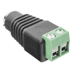 Adaptador Hembra Tipo Jack de 3.5 mm Polarizado de 12 Vcc / Terminales Tipo Tornillo / Polarizado (+/-) / Ideal para Cámaras de Video Vigilancia