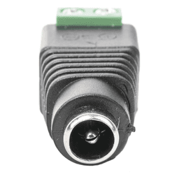 Adaptador Hembra Tipo Jack de 3.5 mm Polarizado de 12 Vcc / Terminales Tipo Tornillo / Polarizado (+/-) / Ideal para Cámaras de Video Vigilancia