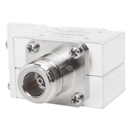 Protector Coaxial RF / 10 MHz a 1 GHz / 50 Ω / Conectores N Hembra / Bloqueo DC / 20 kA / 1,500 W