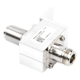 Protector Coaxial RF / 10 MHz a 1 GHz / 50 Ω / Conectores N Hembra / Bloqueo DC / 20 kA / 1,500 W
