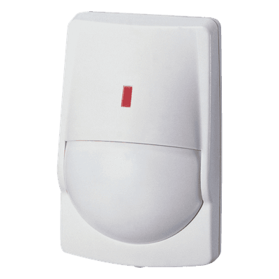 Sensor de Movimiento PIR / Uso en Interior/ Inmunidad a Mascotas / 40' X 40' Cobertura / Compatible con cualquier panel de alarma / Alambrico