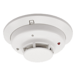 Detector fotoeléctrico de humo convencional de 2 hilos con LED bicolor y compensación automática de sensibilidad