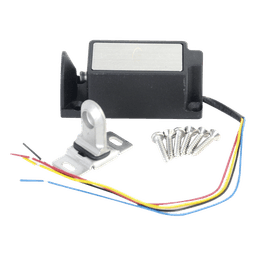 Cerradura Electromecánica para Gabinetes / Fuerza de Retención 320 lbs (145 kg) / Selección de Falla Local / 500,000 Ciclos / 12V CC / 24V CC