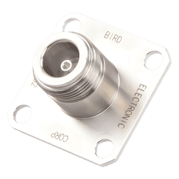 Conector N Hembra de Cambio Rápido / Wattmetro BIRD 43, 4304, 4 perforaciones a 18 mm, Níquel/ Plata/ Teflón.â€‹