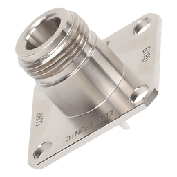 Conector N Hembra de Cambio Rápido / Wattmetro BIRD 43, 4304, 4 perforaciones a 18 mm, Níquel/ Plata/ Teflón.â€‹