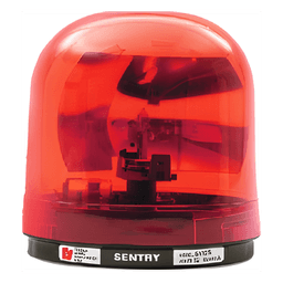 Luz giratoria SENTRY con reflector tipo parabólico, color rojo