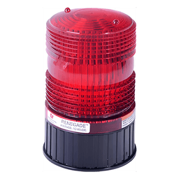 Estrobo Renegade, color rojo con montaje permanente