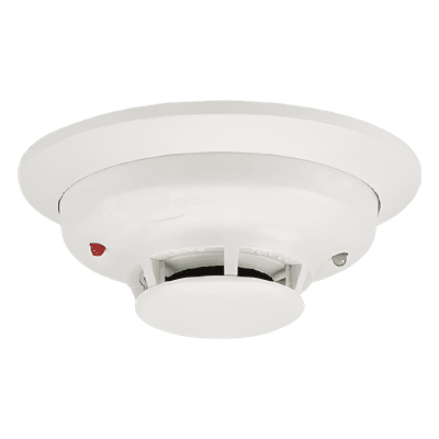 Detector fotoeléctrico de humo de 4 hilos con sensor térmico fijo a 57 grados C para paneles de incendio