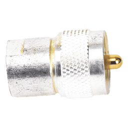 Adaptador UNIDAPT Hembra a UHF Macho (PL-259). Plata / Oro / Teflón.