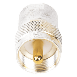 Adaptador UNIDAPT Hembra a UHF Macho (PL-259). Plata / Oro / Teflón.