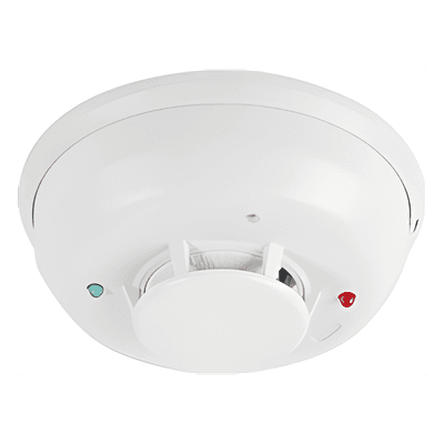 Detector Fotoelectrico de Humo de 4 Hilos con Relevador y Sensor de Temperatura, Serie i3