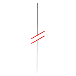 Látigo para Antena / 49' (124.46 cm) / 5/8 Longitud de Onda / Acero Inoxidable 17-7 PH / Punta de Disipación Estática
