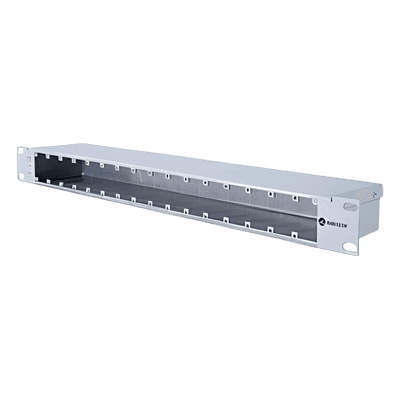Chassis de Aterrizaje / 16 Módulos Ethernet/Gigabit / Rack 19" / -40 a 85°C / 1.58x0.28x0.15 ft