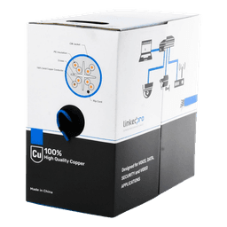 Bobina de Cable de 305 Metros (1000 Pies) Cat6+, CM, Calibre 23 Alto Rendimiento, ETL, UL, Color Azul, Super Flexible, para Aplicaciones de Video Vigilancia, Video HD, y Redes de Datos. Uso Interior.