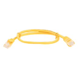 Cable de Parcheo UTP Cat5e - 0.5 Metros (1.64 Pies) - Amarillo