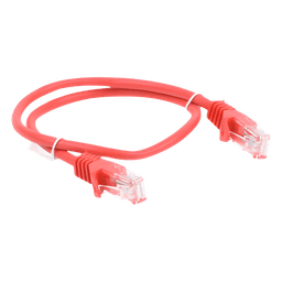 Cable de Parcheo UTP Cat5e - 0.5 Metros (1.64 Pies) - Rojo