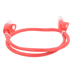 Cable de Parcheo UTP Cat5e - 0.5 Metros (1.64 Pies) - Rojo