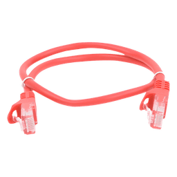 Cable de Parcheo UTP Cat5e - 0.5 Metros (1.64 Pies) - Rojo