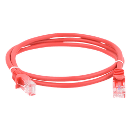 Cable de Parcheo UTP Cat5e / 1 Metro (3.28 Pies) / RJ45 / 100 Ohm / Rojo