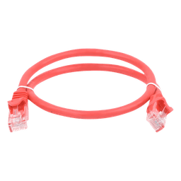 Cable de Parcheo UTP Cat6 - 0.5 Metros (1.64 Pies) - Rojo