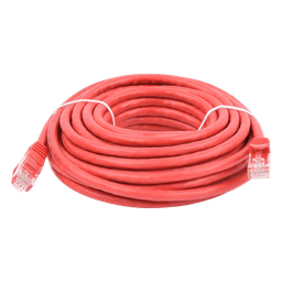 Cable de Parcheo UTP Cat6 / 7.0 m (23 pies) / 1 Gbps / 100 Ohm / RJ45 / Rojo