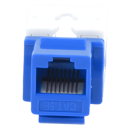 Módulo Jack Keystone Cat5e con Terminación 110 (Punchdown) para Faceplate - Color Azul