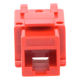 Módulo Jack Keystone Cat5e con Terminación 110 (Punchdown) para Faceplate - Color Rojo