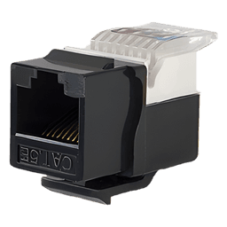 Módulo Jack Keystone Cat5e sin Herramienta (toolless) para faceplate - Color Negro