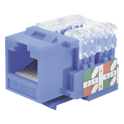 Módulo Jack 110 Cat6, Keystone para Faceplate - Color Azul