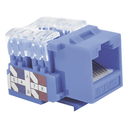 Módulo Jack 110 Cat6, Keystone para Faceplate - Color Azul