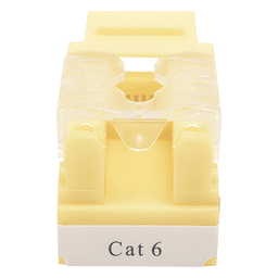 Módulo Jack Keystone Cat6 con Terminación 110 (Punchdown) para Faceplate - Color Amarillo