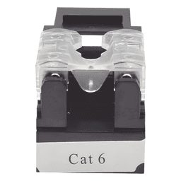 Módulo Jack Keystone / Cat6 / Terminación 110 Punchdown / RJ45 Sin Blindaje / T568A-B / Color Negro