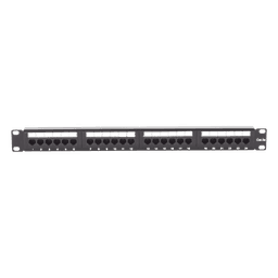 Panel de Parcheo de Impacto (110) UTP de 24 Puertos Cat5e, 19 Pulgadas con Barra para Organizar Cable