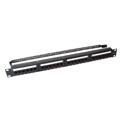 Panel de Parcheo de Impacto (110) UTP de 24 Puertos Cat6, 19 Pulgadas (48.26 cm), con Barra para Organizar Cable
