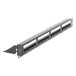 Panel de Parcheo de Impacto (110) UTP de 24 Puertos Cat6, 19 Pulgadas (48.26 cm), con Barra para Organizar Cable