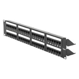 Panel de Parcheo de Impacto / 48 Puertos / Cat6 / 2U / 19 Pulgadas (48.26 cm) / T568A/T568B