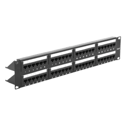 Panel de Parcheo de Impacto / 48 Puertos / Cat6 / 2U / 19 Pulgadas (48.26 cm) / T568A/T568B