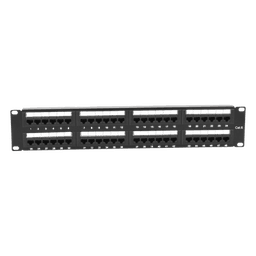 Panel de Parcheo de Impacto / 48 Puertos / Cat6 / 2U / 19 Pulgadas (48.26 cm) / T568A/T568B