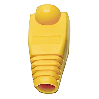Bota Plástica para Protección de Plug RJ45, Color Amarillo