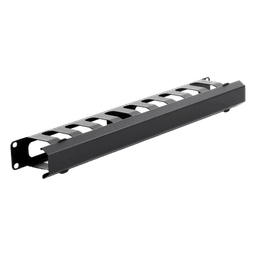 Organizador de Cables Horizontal / 1U para Rack 19" / Capacidad 60 Cables Cat5 o 50 Cat6 / Cubierta Metálica / Ventilación 50%